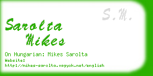 sarolta mikes business card